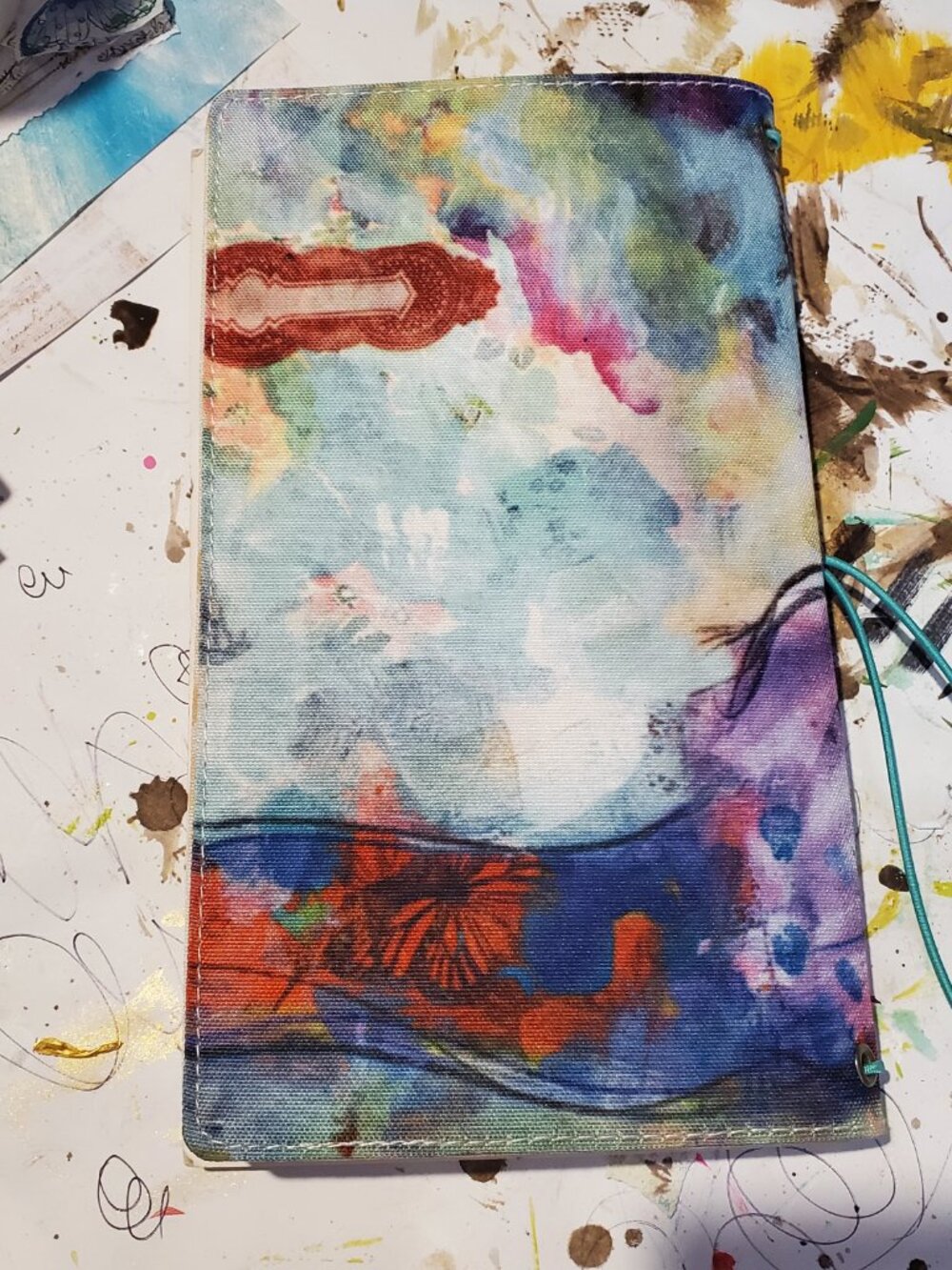 Retired Jane Davenport Butterfly Effect Canvas Cover Expanding Journal - Picture 4 of 4